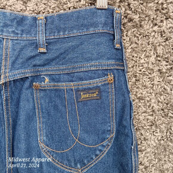 Vintage Jantzen Jeans Women 14 Blue Straight Leg‎ High Rise 90s 80s 28x30 - Picture 5 of 12
